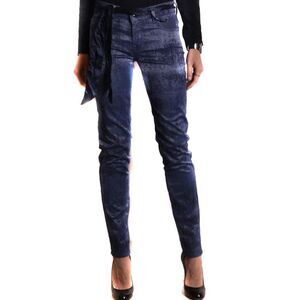 Jacob Cohen Patterned Jeans Tie Waist Women blue